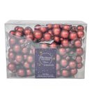 Üveg karácsonyfadísz pick - Piros matt - 2 cm - 12 db/csokor