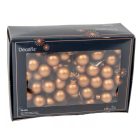 Üveg karácsonyfadísz pick - Pekándió barna - 2 cm, 2,5 cm - 12 db/csokor