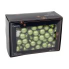 Üveg karácsonyfadísz pick - Zöld tea matt - 2 cm, 2,5 cm - 12 db/csokor