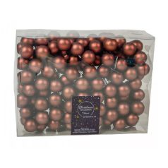  Üveg karácsonyfadísz pick - Sötétbarna matt - 2,5 cm - 12 db/csokor