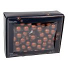Üveg karácsonyfadísz pick - Eszpresszó matt - 2,5 cm - 12 db/csokor