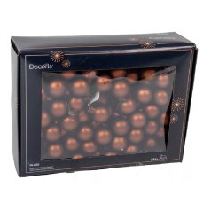   Üveg karácsonyfadísz pick - Eszpresszó matt - 2,5 cm - 12 db/csokor