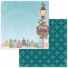   Bo Bunny scrapbook papír - Christmas Village 2. - 2 oldalas -  30,5 x 30,5 cm
