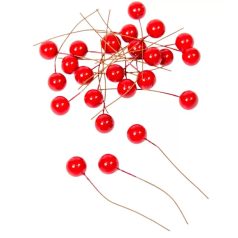 Drótos bogyó - Piros - 24 db/csomag  