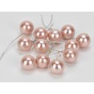 Drótos bogyó gyöngyház - Púder - 1,8 cm - 12 db/csomag