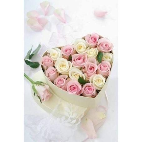 Papírdoboz szív alakú - Piros - 2 db-os szett