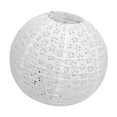 Papír lampion csipkés - Fehér - 25 cm, 30 cm