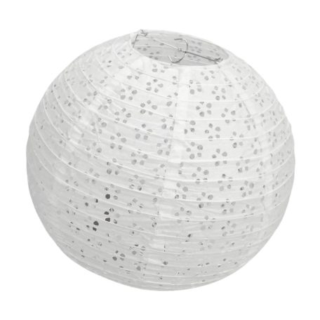 Papír lampion csipkés - Fehér - 25 cm, 30 cm