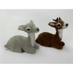 Őzike ülő szürke prémium - 5,8 cm