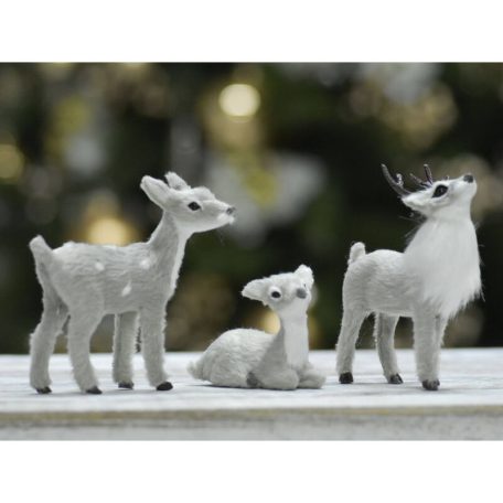 Őzike ülő szürke prémium - 5,8 cm