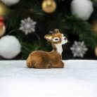 Őzike ülő barna prémium - 6 cm