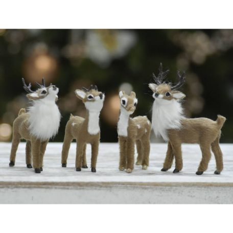 Csillámos szarvú szarvas hamvas prémium - 10 cm