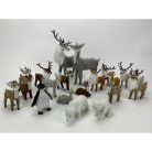Csillámos szarvú szarvas hamvas prémium - 10 cm
