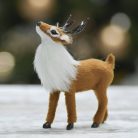 Bőgő szarvas aranybarna prémium - 10 cm 