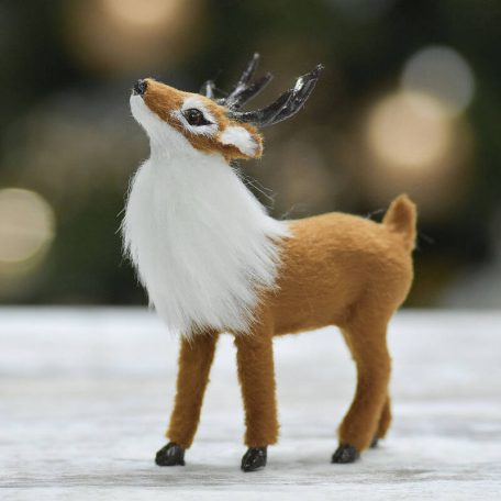 Bőgő szarvas aranybarna prémium - 10 cm 