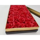 Tégla papírdoboz arany belsővel - Fekete - 30x15,5x4,5 cm