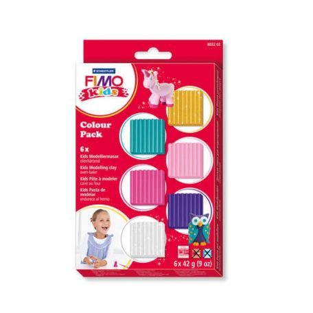 FIMO Kids süthető gyurma készlet, Colour Pack - 6x42 g - lányoknak
