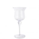 Üveg gyertyatartó -  39x17x17 cm