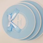 Pöttyös papírdoboz babakék - 3 db-os szett