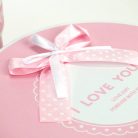  Pöttyös papírdoboz pasztell rózsaszín - 3 db-os szett - 21, 24, 27 cm