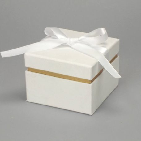 Fehér doboz masnival - 9x12 cm