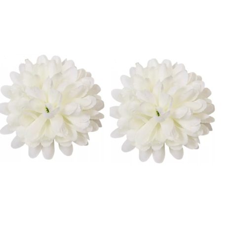 Krizantém fej - Fehér - 6,5 cm 