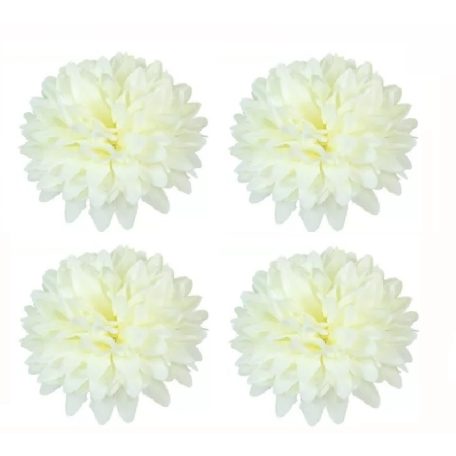 Krizantém fej - Tört fehér - 6,5 cm