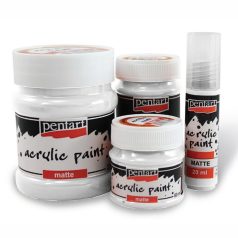   Pentart, matt akrilfesték, fehér - 20 ml, 50 ml, 100 ml, 230 ml