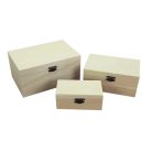 Natúr fadoboz - 12,5 cm, 15,5 cm, 18,5 cm - 3 db-os szett