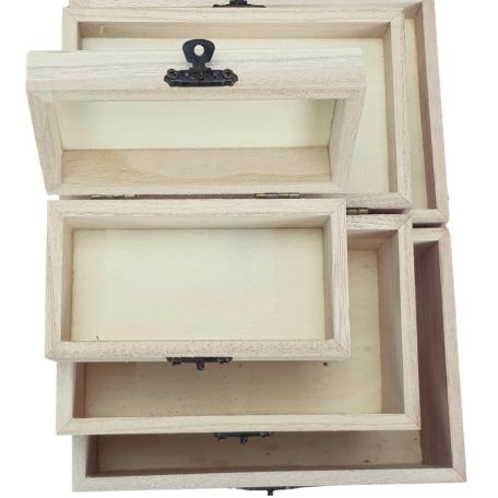 Natúr fadoboz - 12,5 cm, 15,5 cm, 18,5 cm - 3 db-os szett