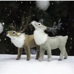 Bőgő szarvas szürke prémium - 10,5 cm