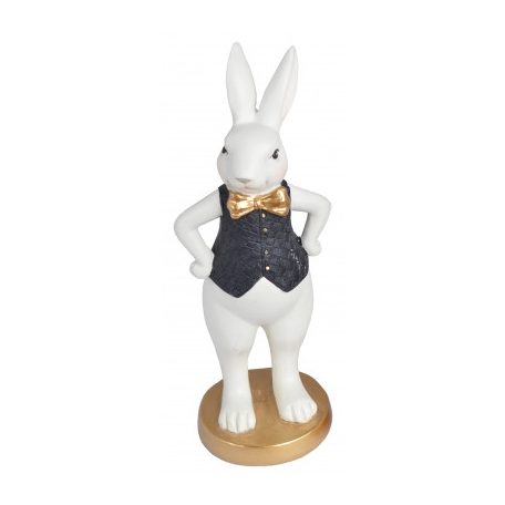 Nyuszi fiú és  lány fekete-fehér - 20,5 cm