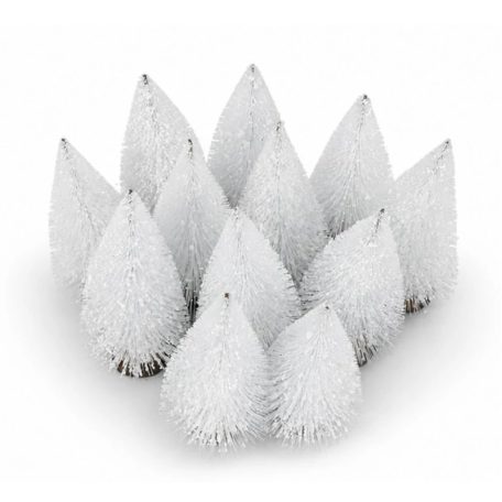 Dekor fenyőfa - Fehér - 15 cm  
