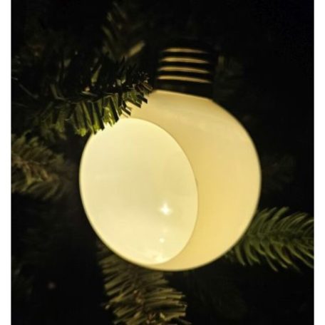 Világitos nyitott diszithető gömb - 9 cm 