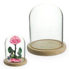 Üvegbúra fa talppal - 12x15 cm