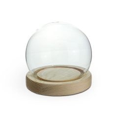 Üveggömb fa talppal - 10 cm  