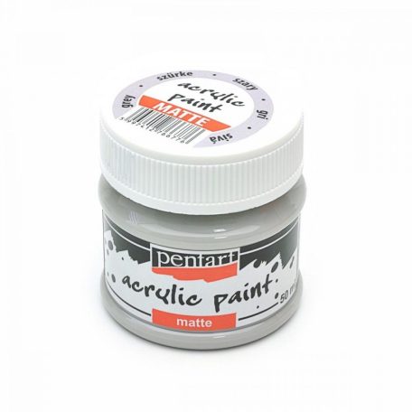 Pentart, matt akrilfesték, szürke - 20 ml, 50 ml