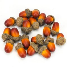   Dekorációs makk - Világos Barna - 2,8-4 cm - 12 db/csomag 