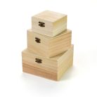  Natúr négyszögek - 15cm, 12 cm, 9,5 cm -3 db-os szett