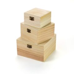  Natúr négyszögek - 15cm, 12 cm, 9,5 cm -3 db-os szett