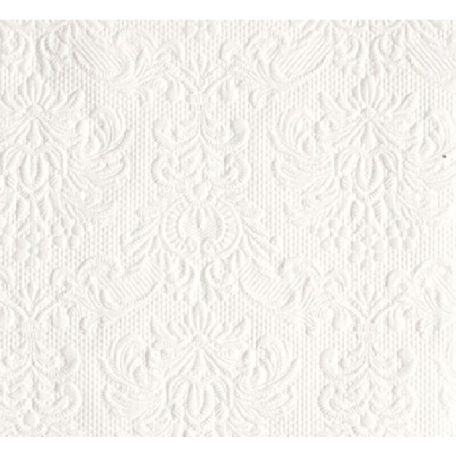 Ambiente Elegance White dombornyomott papírszalvéta 25x25cm - 15db-os