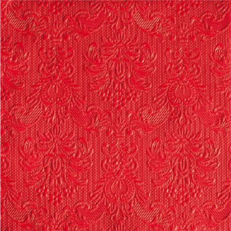 Ambiente Elegance red dombornyomott papírszalvéta 33x33cm -15db-os