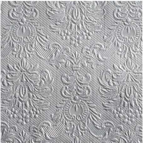 Ambiente Elegance silver dombornyomott papírszalvéta 25x25cm - 15db-os