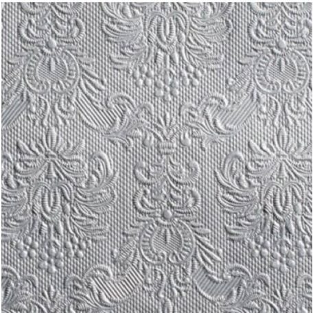 Ambiente Elegance silver dombornyomott papírszalvéta 25x25cm - 15db-os