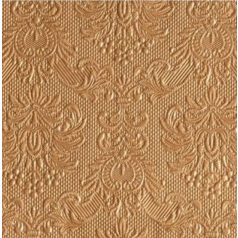   Ambiente Elegance bronz dombornyomott papírszalvéta 33x33cm - 15 db-os