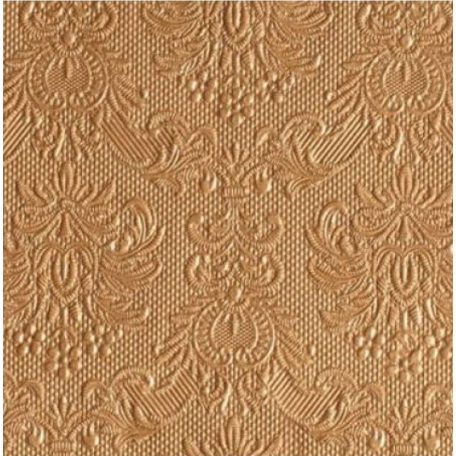 Ambiente Elegance bronz dombornyomott papírszalvéta 33x33cm - 15 db-os