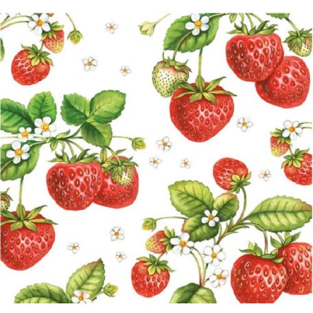 Ambiente Stawberry Plant papírszalvéta 33x33cm - 20db-os