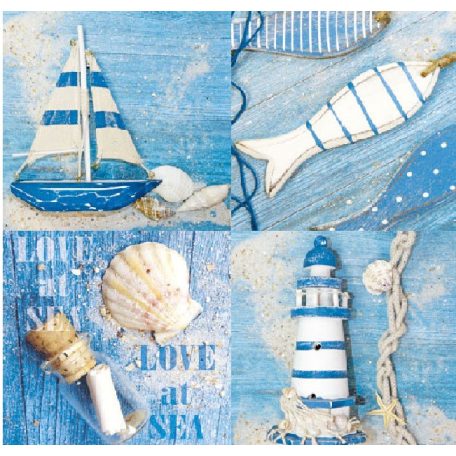 Ambiente Love at Sea papírszalvéta 33x33cm - 20 db-os