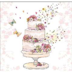   Ambiente Flowered Wedding Cake papírszalvéta 33x33cm - 20db-os