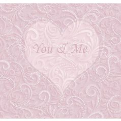 Ambiente You&Me rose papírszalvéta 33x33cm - 20db-os